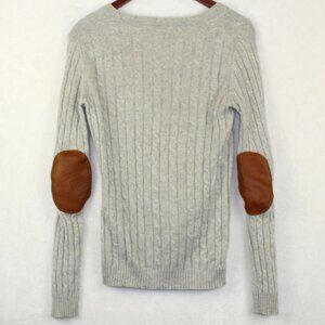 Avenue Foch Cashmere Sweater Elbow Patches Womens Small